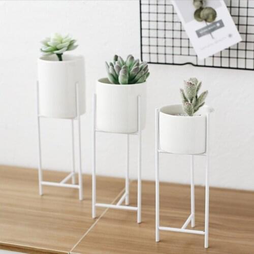 Succulents Flower Pot Creative Iron Art Flower Pot Simple Hydroponics Soil Planting Container -S/M/L