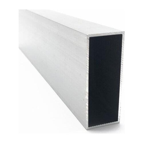 20mm*50mm*1mm square tube aluminum alloy hollow pipe rectangle straight duct vessel 100/200/300/400/500/550mm length