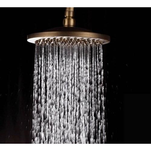 High quality bronze finished total brass 8' rainfall shower head water saving bath shower head