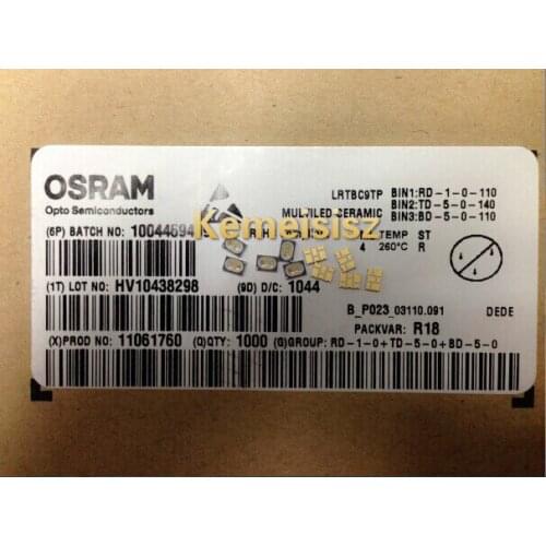 LRTBC9TP Germany Osram Osram DEDE German net imports of high-power RGB RGB tricolor