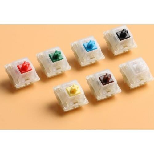 Gateron Milky Yellow Brown Red White switches 5 pin mechanical keyboard keyswitch