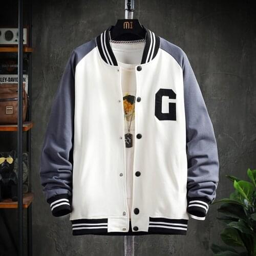 2021 spring autumn mens baseball uniform jacket womens long-sleeved basic jacket bomber slim jacket all-match cardigan jacket