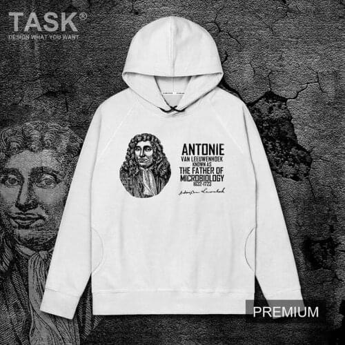 Celebrity Antony van Leeuwenhoek Netherland microbiology clothes long sleeve hooded sweater mens Tracksuit Casual Pullovers tide