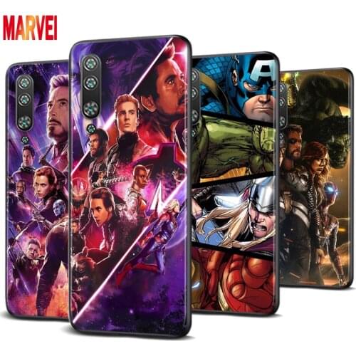 Soft TPU Cover Fashion Marvel Avengers For Xiaomi Mi 11i 11 10 T 9T 9 A3 8 Lite CC9 SE Note10 Lite Ultra Pro Black Phone Case