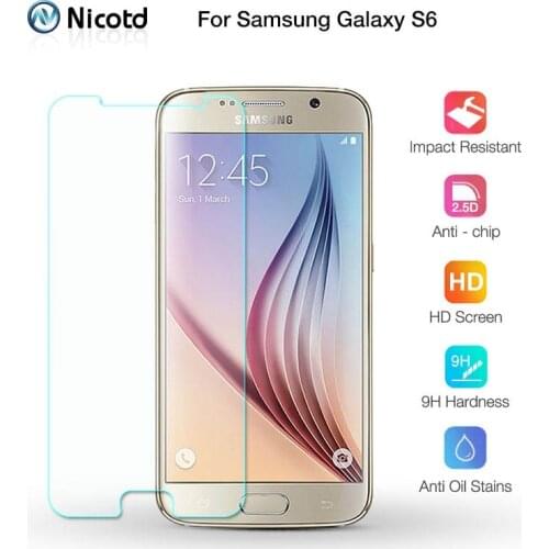 Nicotd 9H Screen Protector for Samsung Galaxy S6 Tempered Glass For Samsung S6 Glass Film For Galaxy S6 G920F Protective Film