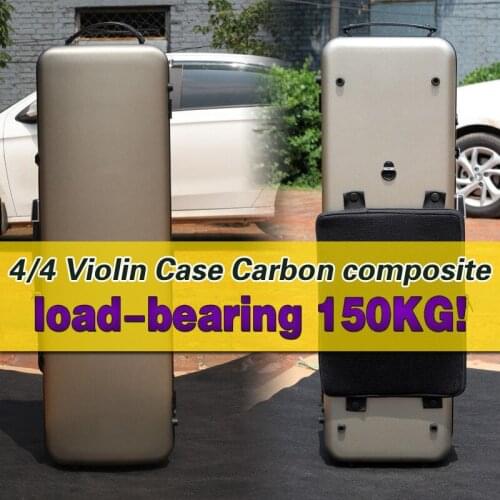 New 4/4 Violin case composite Carbon Fiber Strong Light Hard Case Gold color #4