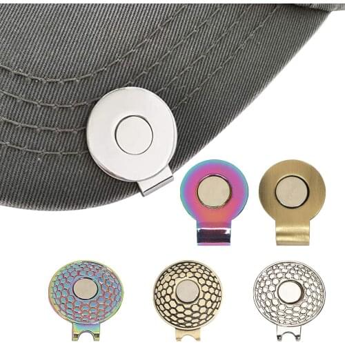 New Golf Ball Marker Magnetic Round Coin Alloy Multi-color Fashionable Golf Hat Clips Ball Marker Clip