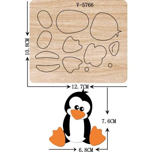 New penguin wooden dies cutting dies for scrapbooking Multiple sizes V-5766