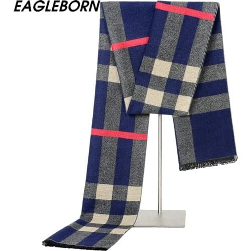 New Men Cashmere Scarf Winter Men England Lattice Scarf Women Winter Scarf Luxury Brand 180*30cm Fashion Scotland Warm Leisure