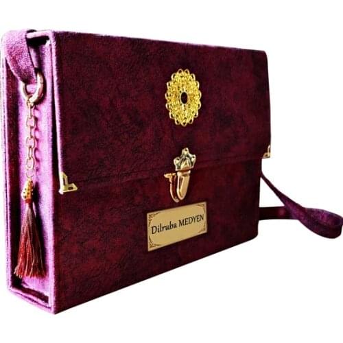 GREAT GIFT Madrasah Publications hatim 30 Juz Rahle Claret Red Quran with Boy Bag MUSLIM PASY TO USE EASY TO USE FREE SHİPPİNG