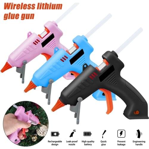 Hot Glue Gun 40W Cordless USB Charging 15s Warm-up Children DIY Tools Hot Glue Applicator Home Improvement Craft Accessories