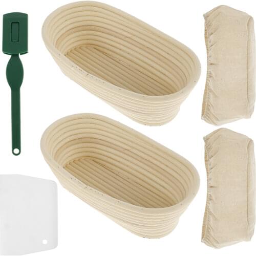 Rattan Banneton Proofing Bread Basket Round/Oval Baking Cake Pans Fermentation Dough Sourdough Proofing Proving Baskets