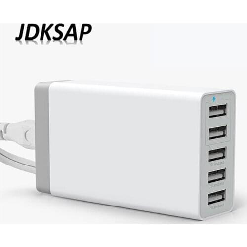 Suitable For iPhone Xiaomi Mobile Phone Charger Hub 5 USB Charger Power Adapter EU/US/UK/AU Plug USB Socket Panel Charger