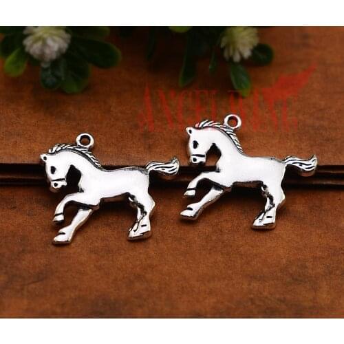 20pcs/lot--23x25mm, Antique silver plated horse Charms ,DIY supplies, Jewelry accessories