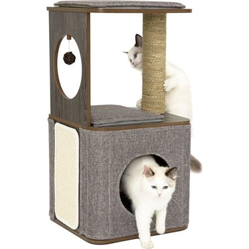 Premium Wood Organic Ecofriendly Pet Toy Funny House Toys for Cats