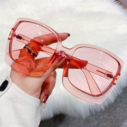 Oversized Sunglasses Square Ladies Fashion Luxury Brand Retro Sunglasses 2021 New Shading Female Oculos Glasses UV400