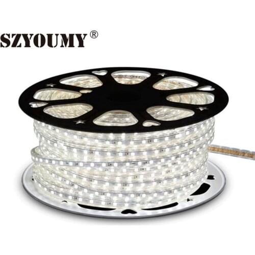 SZYOUMY 5050 Flexible 220V RGB Led Strip Light Waterproof Outdoor 60led/m Led Strip