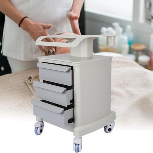 Trolley Cart Shelf Universal Rolling Wheels Storage Rack with 3 Tiers for Salon Spa Use