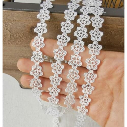 5 Meters Ivory Embroidered Lace Fabric Lace Trim Lace Ribbon Handmade DIY Sewing Supplies Craft For Costume Decoration