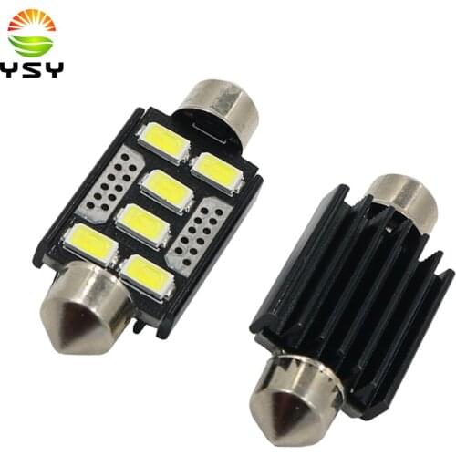 YSY 50X NEW White 31 36 39 41mm 5630 6LED Bulb DC12V Car Auto C5W Interior Dome Reading Lights Lamp Festoon DC12V