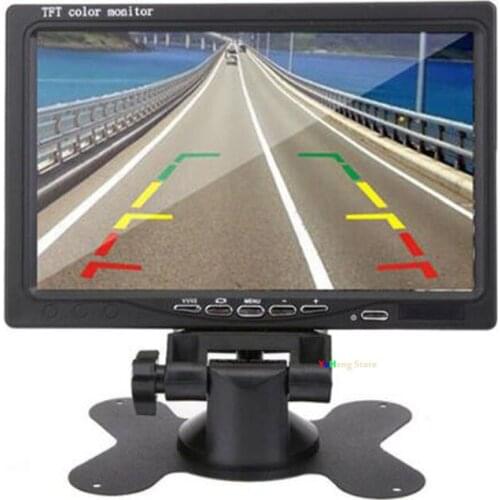 YYZSDYJQ 7 Inch HD 800 x 480 12 - 24V HD Car Parking Rear View Stand Mount LED Monitor Screen Parking System