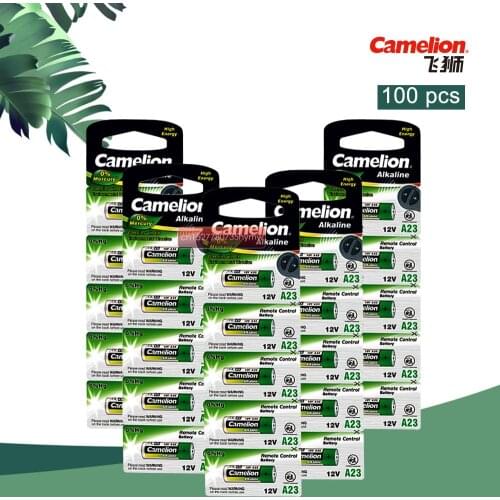 100pcs Camelion 12V 23A Ultra Alkaline Battery High Voltage Battery A23 V23GA MN21 For Calculators /Keyfob Remotes /Alarms