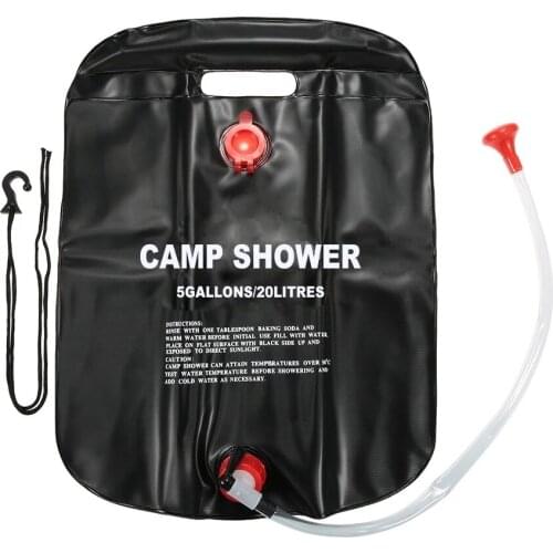 100pcs lots 20L Portable Outdoor Camping Shower Bag Solar Heated Shower Bathing Picnic Water Bag Water Storage for Travel bag