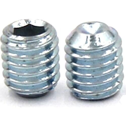 25-50Pcs M5 M6 M8 M10 DIN916 High Grade 12.9 Steel Hex Hexagon Socket Allen Cup Point Grub Screw Set Bolt Blue White Zinc Plated