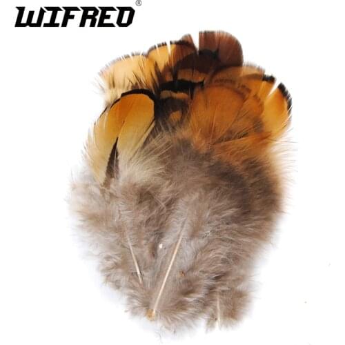 [ 20PCS/Bag ] Natural Color Pheasant Brown / Black Hackle Tail Feather Fly Tying Material