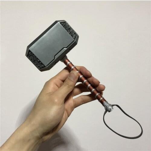 20cm Super Hero Weapon Metal Weapons Model Cosplay Thunder Hammer Figure Kids Gift Movie Role Playing Metal Material Toy