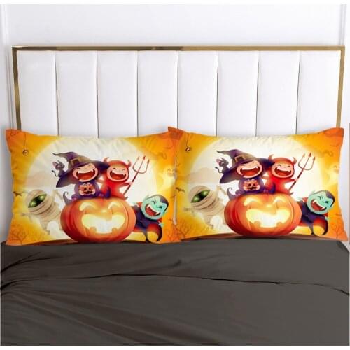 3D Printed Cartoon Kids Halloween 100% Polyester Pillowcase Printed Home Decorative Pillowcse Pillow Cover Decoraion Bedclothes
