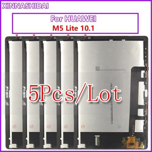 5PCS/For 10.1" Huawei MediaPad M5 Lite LTE 10 BAH2-L09 BAH2-W19 Touch Screen Digitizer With Lcd Display Assembly 100%Tested