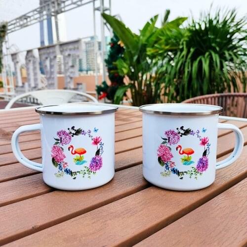 Outdoor Back to ancients Creative Enamel Camping Mug 270ml Metal Enamel Coffee Tea Camping Hiking Backpacking Fishing Picnic