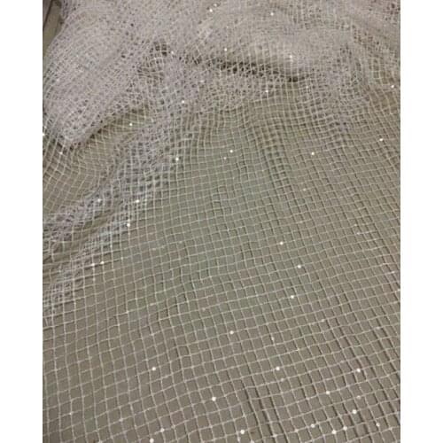 JJ001 offwhite sequin cross hollow cord guipure shining classic embroidery tulle mesh lace for evening dress/sawing/wedding