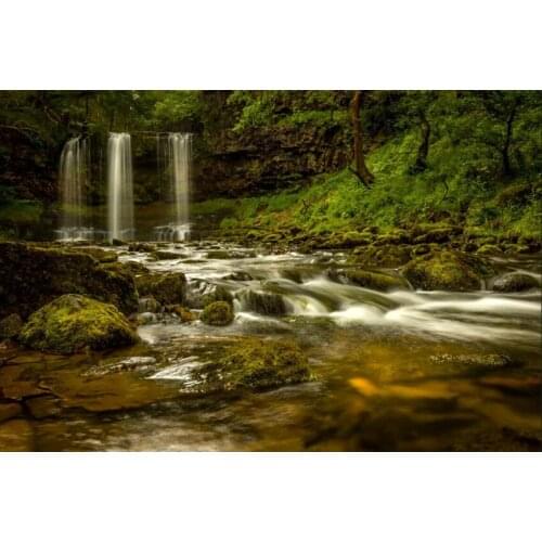 Custom large murals,Greece Parks Waterfalls Stones Moss Stream Nature wallpaper,living room sofa TV wall bedroom papel de parede