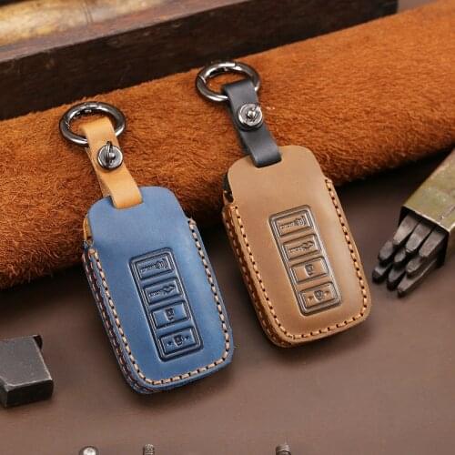 Genuine Leather Car Remote Key Case Key Cover For Lexus NX 200 NX300H RX 350 450H ES 350 ES 300h 4Button Car Accessories