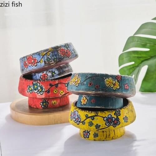 Succulent Flower Pot Hand Painted Ceramic Flowerpot Vase Green Plant Pot Potted Plants Container Gardening Supplies Flower Pots