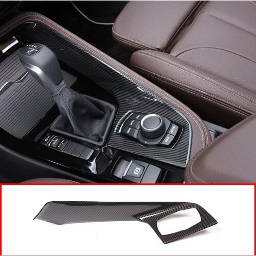 For BMW X1 F48 2016-2019 Car Accessories Carbon Fiber ABS Car Central Control Multimedia Panel For BMW X2 F47 2018 2019 LHD
