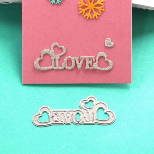 DUOFEN METAL CUTTING DIES 040005 1pc love WordART stencil for DIY papercraft projects Scrapbook Paper Album greeting cards