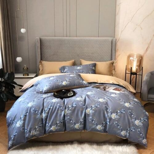 Pastoral Style 600TC Egyptiana Cotton Bedding Sets Queen King Size Duvet Cover Flat/Fitted Sheet Pillowcase