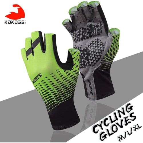 KoKossi New Cycling Gloves Half Finger Gel Sports Racing Bicycle Mittens Women Men Summer Road Bike Anti-slip Outdoor Gloves