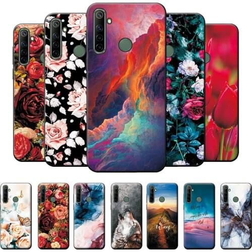 For Oppo Realme C3 Case RealmeC3 Flower Cool Fashion Back Cover 6.5" Protective Case For Oppo Realme C3 Soft TPU Silicone Cover