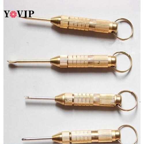 4in1 Multi Tool Set Cross Screwdriver Portable Toothpick Ear Pick Pin Key Chain CHEAP 1 Ear Pick Screwdriver