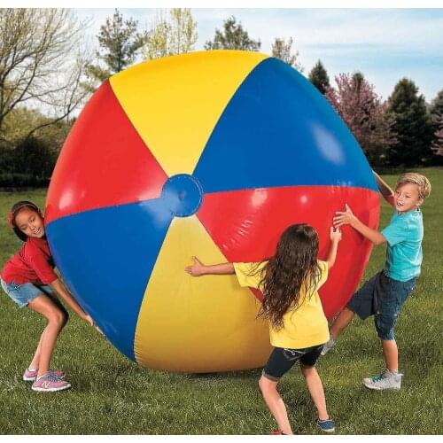 200cm Inflatable Colorful Toys Ball Inflated Beach Balls Outdoor Fun Sport Toys Summer Holiday Swimming Pool Float Game