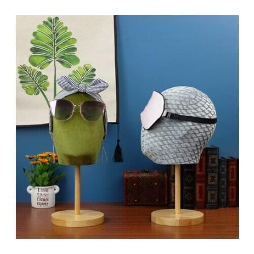 New Style Fashion Color Female Fabric Head Mannequin Display Stand Head For Sale