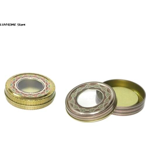 Saffron Tin Box With Pvc Window Canister For Tea Candy Storage Packing Box Gifts