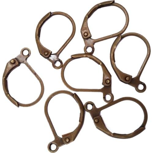 Wholesale 1000piece Antique Bronze French Leverback Earring Hooks Earwires Jewelry Findings Accessories Free Shipping EF004