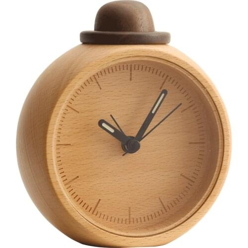 Bedroom Personalized Wooden Alarm Clock Kids Large Modern Wooden Table Alarm Clocks Vintage Wooden Digital Table Clock II50NZ