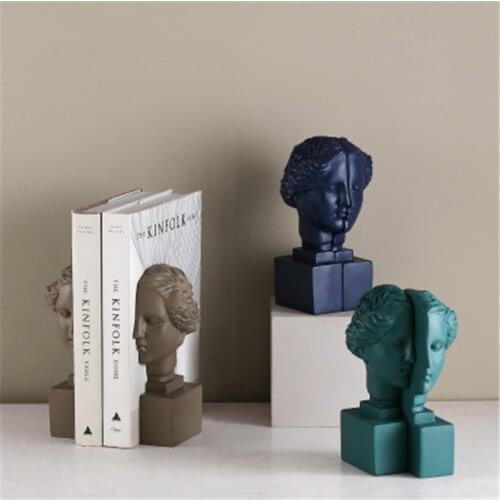NORDIC STYLE ROMAN MYTHOLOGY GODDESS VENUS HEAD PORTRAITS RESIN BOOKENDS CREATIVE OFFICE DESKTOP DECORATION BOOK END X2646