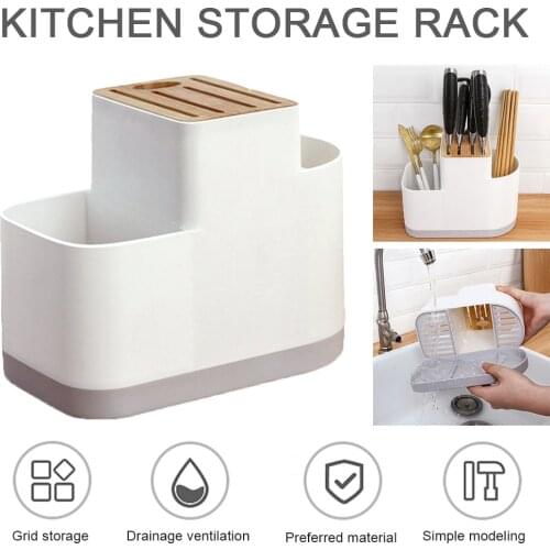 Punch-Free Cutlery Drainer Rack Organizer Kitchen Utensils Holder Caddy Chopsticks Cage Tableware Soup Spoon Knife Storage Box